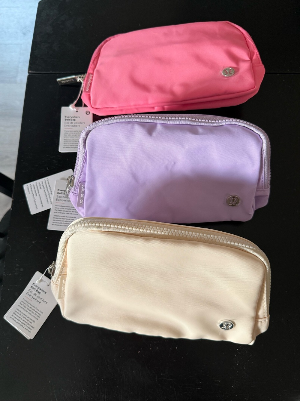 lululemon athletica Trio Cosmetic Pouches in Pink, Lavender, Cream